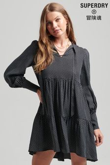 Robe Superdry Studios à basque en cupro (C46537) | €46