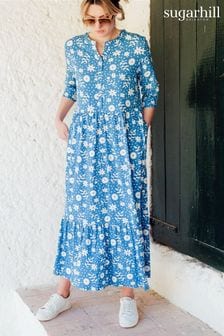 Sugarhill Brighton WomenS Blue Vintage Floral Lauren Smock Dress (C46539) | 46 €