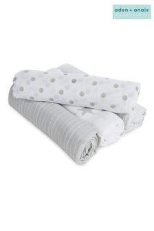 aden + anais dusty Essentials Cotton Muslin Blankets 4 Pack (C46587) | AED190