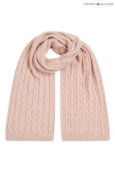 Tommy Hilfiger Pink Timeless Cable Knit Scarf (C46678) | €40