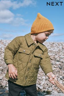 Khaki Green Quilted Shacket (3mths-7yrs) (C46800) | €26 - €30