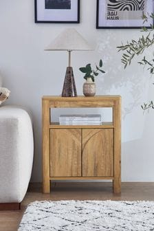 Natural Arches Mango Wood Effect Storage Side Table (C46825) | €185
