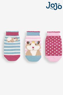 JoJo Maman Bébé Pink 3-Pack Guinea Pig Socks (C46969) | €11