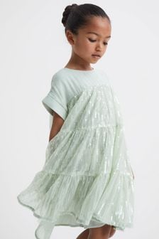 Reiss Sage Luci Senior Sequin Tiered Dress (C47034) | 581 QAR