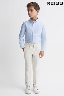 Soft Blue - Приталенная оксфордская рубашка на пуговицах Reiss Greenwich (C47087) | €49
