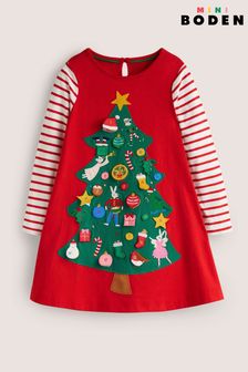 Boden Red Festive Advent Calendar Dress (C47185) | kr566 - kr637