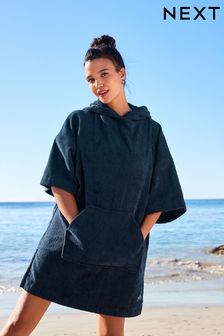 Navy Towelling Changing Poncho (C47346) | €19