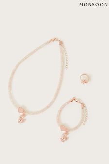 Monsoon Pink Unicorn Encased Jewellery Set (C47376) | Kč395