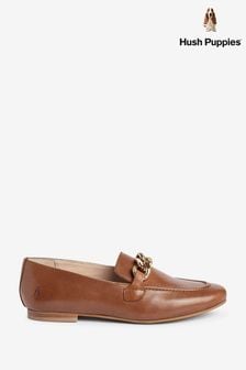 Hush Puppies Harper Brown Chain Loafers (C47410) | $119