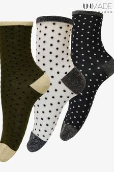 Unmade Natural Finera Socks 3-Pack (C47517) | €32