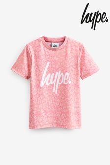 Hype. Girls Mini Pastel Pink Animal Script T-shirt (C47527) | BGN70