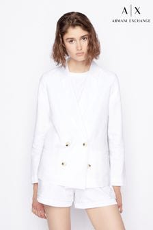Armani Exchange White Linen Blazer (C47532) | €114