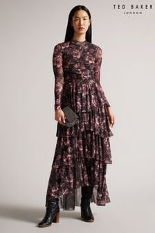 Ted Baker Janeti Asymmetrisches Kleid, Schwarz (C47556) | 170 €