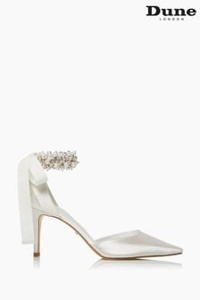 Dune London Natural Clarette Embellished Ankle Strap Wedding Shoes (C47848) | €102