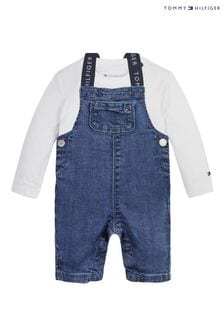 Tommy Hilfiger Baby White Dungarees Set (C47873) | €47