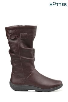 Hotter Brown Derrymore II Wide Fit Zip-Fastening Boots (C48141) | €197