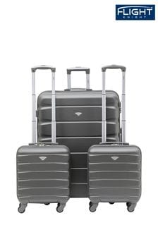 رمادي داكن - حقيبة سفر كبيرة مع طقم من 2 حقيبة لأسفل المقعد ‪45×36×20‬ سم من Flight Knight (C48260) | 78 ر.ع