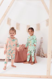 Pink/Gelb/Grün geblümt - Pyjamas im 3-Pack (9 Monate bis 16 Jahre) (C48304) | CHF 38 - CHF 54