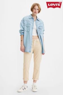 Levi's® Bleached Sand Twill Mid Rise Boyfriend Jeans (C48368) | $151