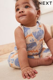 Crem/Albastru - Larg Jerseu Bebeluși salopetă (0 luni - 2 ani) (C48393) | 91 LEI - 108 LEI