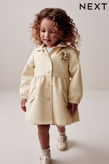 Stone Shower Resitant Corsage Trench Coat (3mths-7yrs) (C48446) | $37 - $44