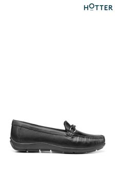 Hotter Cruiser Wide Fit Black Slip On Shoes (C48558) | 133 €