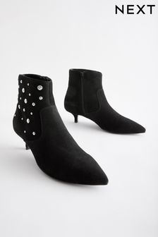 Black Forever Comfort® Stud Detail Ankle Boots (C48684) | ₪ 250