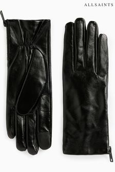 next ladies black leather gloves