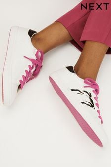 White/Pink Forever Comfort® N Logo Slim Sole Trainers (C48725) | €24