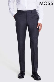 MOSS x Cerutti Tailored Fit Charcoal Grey Texture Suit: Trousers (C48914) | $308
