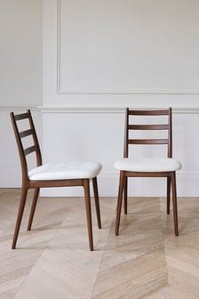 Jasper Conran London Set of 2 Chenille Natural Highbury Dining Chairs (C48979) | €756