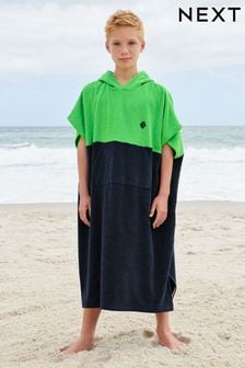  (C49118) | HK$192 - HK$244 灰綠色拼色 - 毛巾款罩衫 (3-16歲)