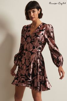 Phase Eight Pink Juniper Foil Jacquard Wrap Dress (C49133) | 114 €