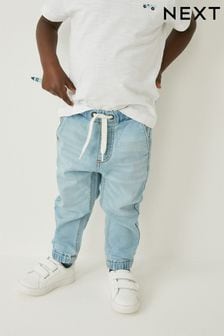 Light Blue Denim Regular Fit Jogger Jeans With Comfort Stretch (3mths-7yrs) (C49180) | BGN 32 - BGN 37