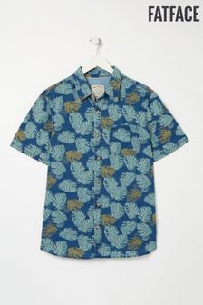 Fat Face Blue Palm Leaf Print Shirt (C49275) | OMR23