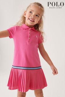 Dziewczęca sukienka tenisowa Polo Ralph Lauren z kołnierzykiem polo (C49286) | 312 zł - 345 zł