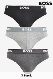 BOSS Grey Power Briefs 3 Pack (C49368) | $67