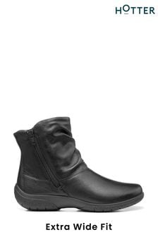 Hotter Whisper X Wide Black Zip Fastening Boots (C49382) | 152 €