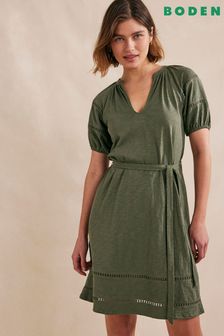 Boden Green Trim Detail Jersey Dress (C49444) | €49