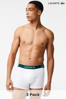 Lacoste Menswear White Trunks 3 Pack (C49498) | $59