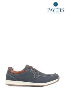 Pavers Blue Smart Lace-Up Trainers