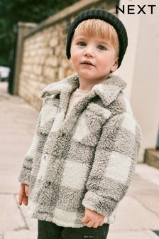 Gris - Veste-chemise en polaire Teddy Borg (3 mois - 7 ans) (C49637) | €21 - €24