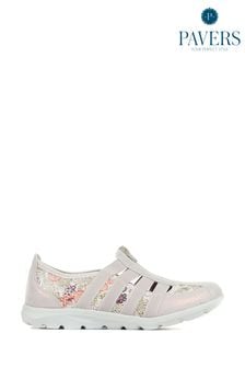 Pavers Floral Ladies Wide Fit Casual Slip-On Shoes (C49789) | $64