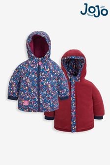 JoJo Maman Bébé Berry Woodland Reversible Fleece Lined Jacket (C49838) | 63 €