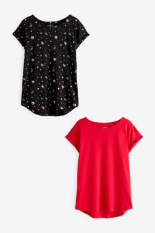 Black Star/Cookie Print/Red - Sada 2 tričiek s vianočným motívom (C50114) | €14