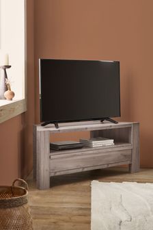 Grey Heath Oak Effect Corner TV Unit (C50131) | €340