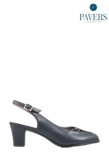 Pavers Cream Peep Toe Slingback High Heels (C50272) | OMR21