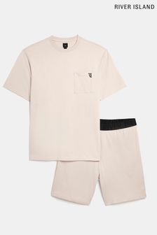 River Island Pink Black Shorts Set (C50317) | 34 €