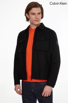 Calvin Klein Hemdjacke aus Wollmischung, Schwarz (C50533) | 349 €