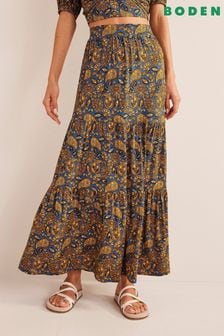 Boden Gold Jersey Maxi Skirt (C50534) | €52